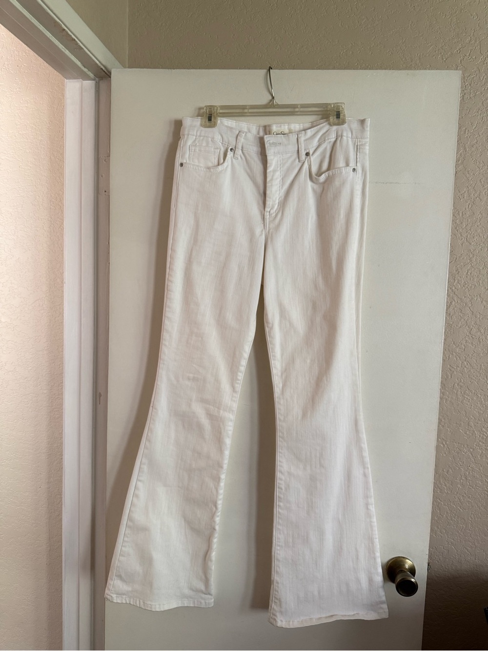 Jessica Simpson White Jeans with Branded Waist Label